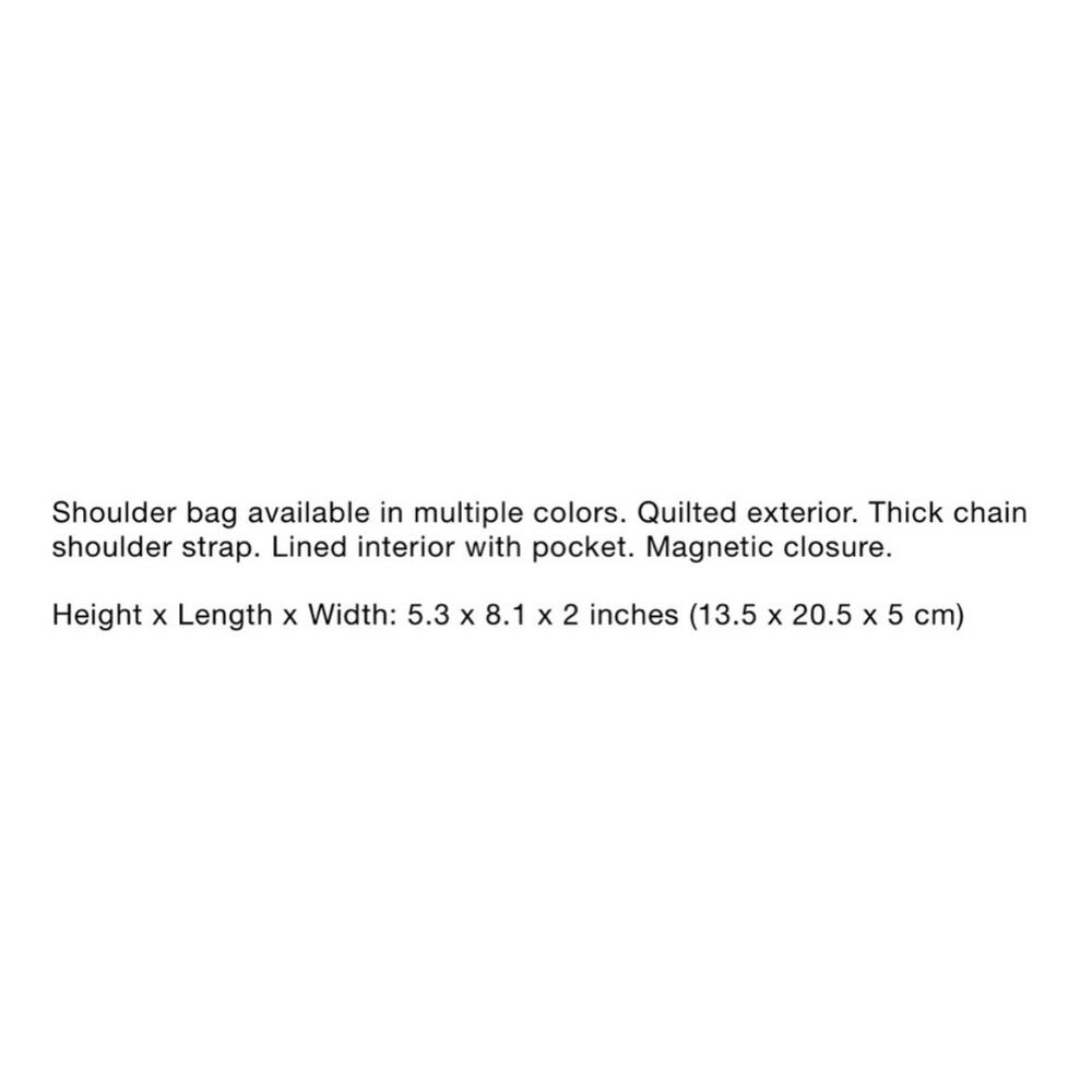 ZARA Quilted Chain Shoulder Bag Purse - Picture 12 of 12